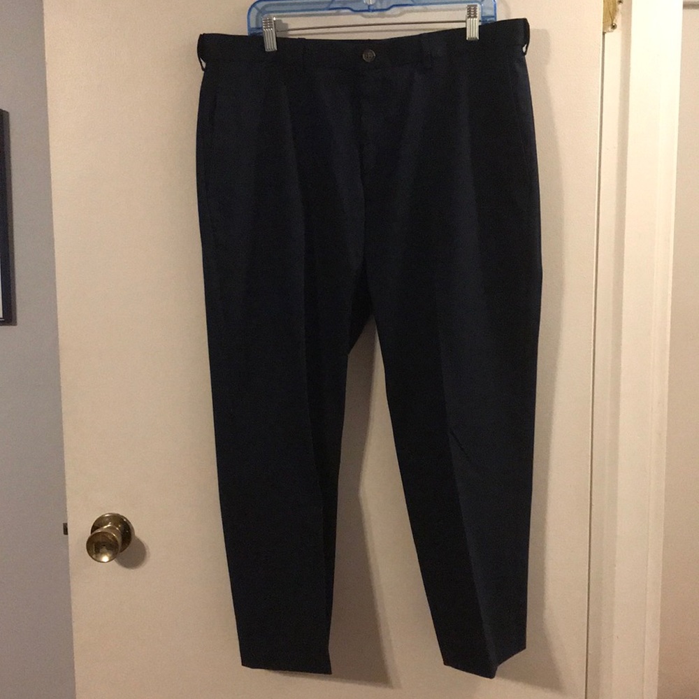 Haggar navy classic fit no iron khakis